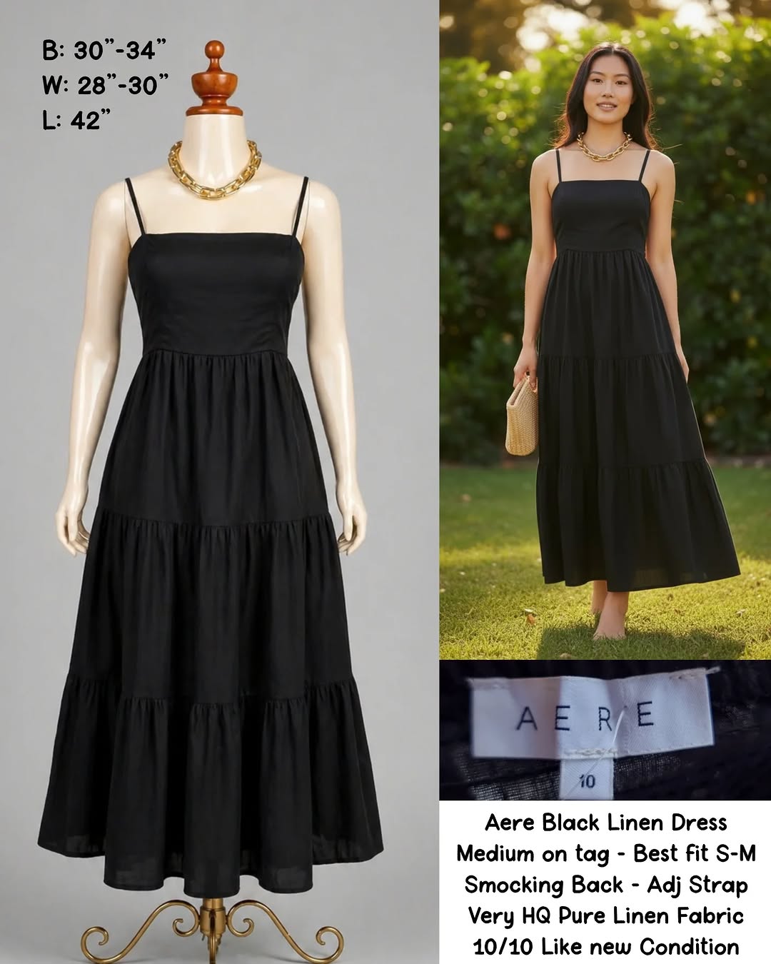 Curated Black Midi Dress